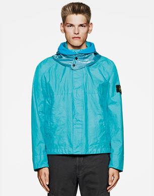 Blue stone outlet island raincoat