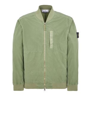 Stone island green outlet bomber jacket