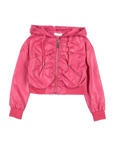 Fun & Fun Babies'  Toddler Girl Jacket Fuchsia Size 7 Cotton, Polyurethane In Pink