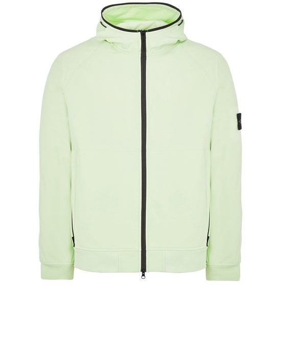  STONE ISLAND 40927 LIGHT SOFT SHELL-R_e.dye® TECHNOLOGY IN RECYCLED POLYESTER 캐주얼 재킷 남성 라이트 그린