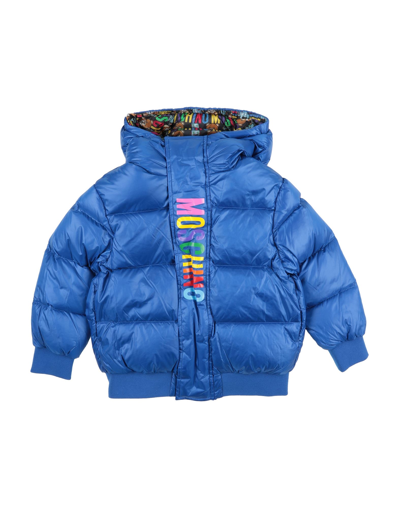Moschino Teen Kids' Down Jackets In Blue