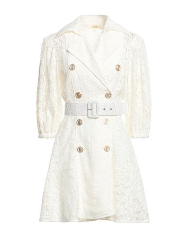 W Les Femmes By Babylon Woman Mini Dress Ivory Size 10 Viscose, Cotton, Nylon, Polyamide