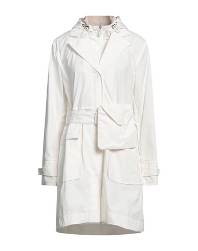 Eleventy Woman Overcoat & Trench Coat Cream Size 4 Polyester, Polyamide In White