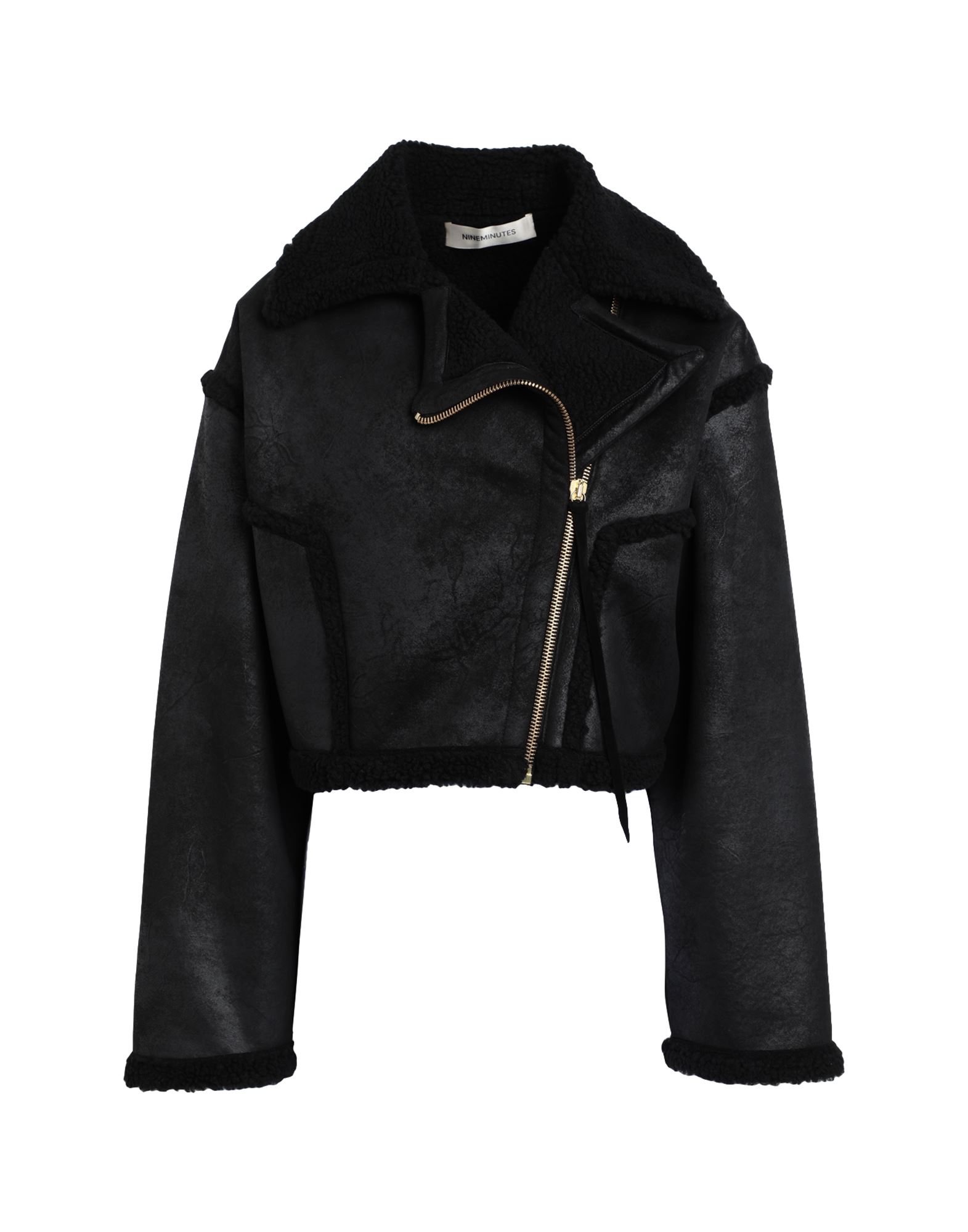 Shop Nineminutes Woman Jacket Black Size 8 Polyester, Acrylic