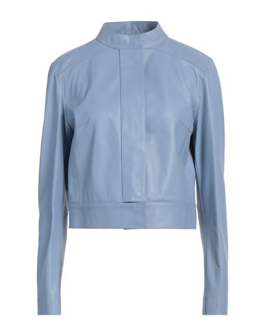 Desa 1972 Woman Jacket Sky Blue Size 6 Soft Leather