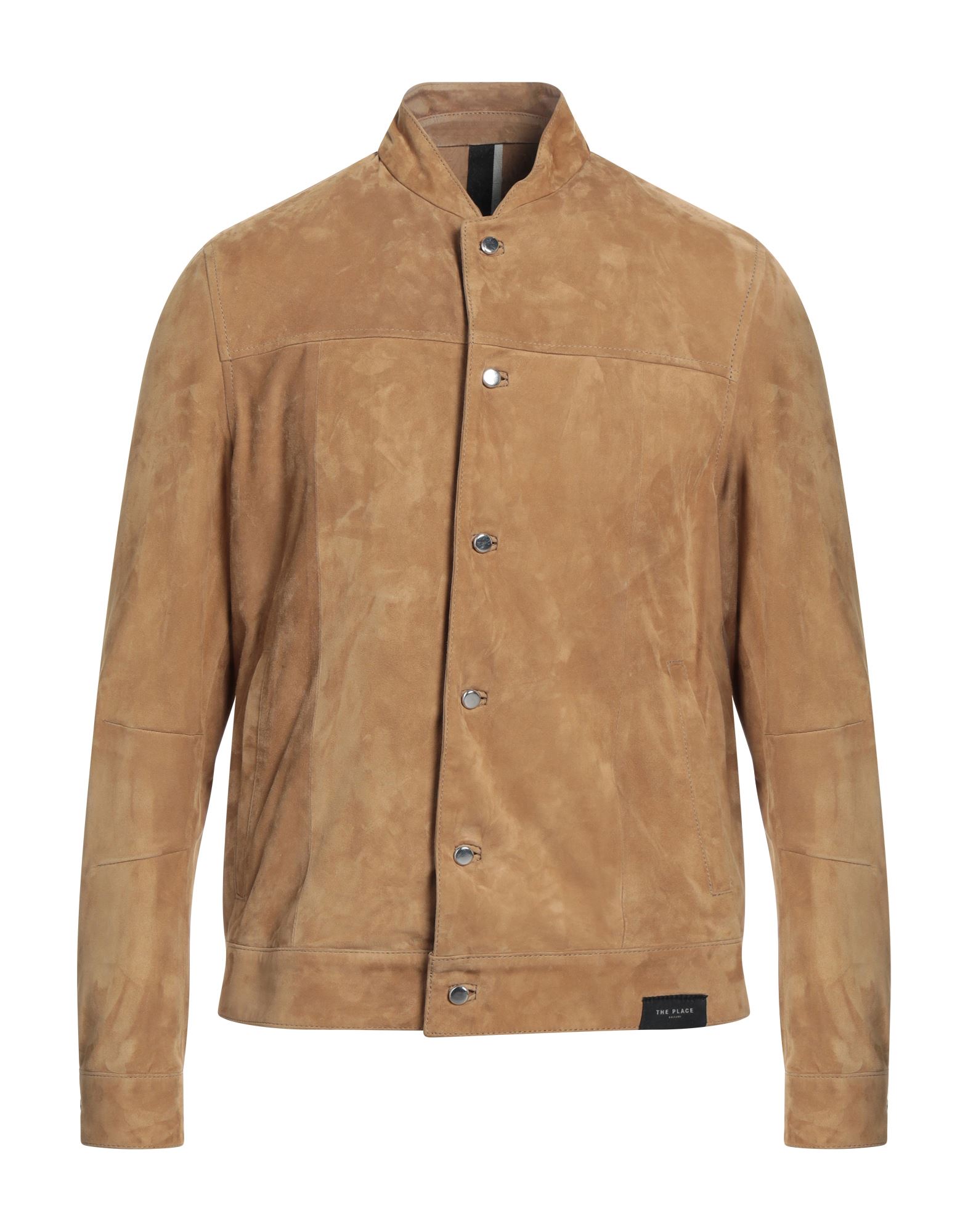 Shop Low Brand Man Jacket Camel Size 5 Soft Leather In Beige