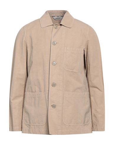 Aspesi Man Jacket Light Brown Size Xl Cotton, Linen In Beige