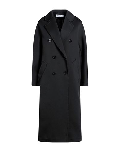 Max Mara Woman Coat Black Size 8 Polyester, Cotton, Polyamide