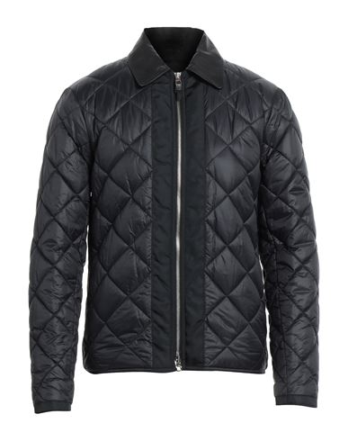 DUNHILL DUNHILL MAN DOWN JACKET BLACK SIZE XS POLYAMIDE, CALFSKIN
