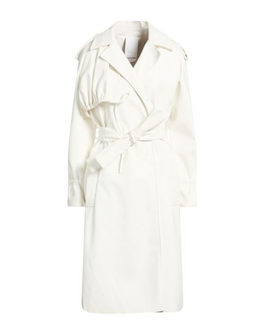 Themoirè Woman Overcoat & Trench Coat White Size L Polyurethane, Nylon In White