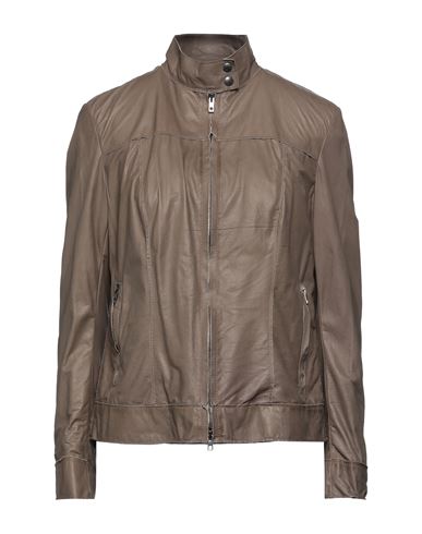Salvatore Santoro Woman Jacket Khaki Size 6 Ovine Leather In Beige