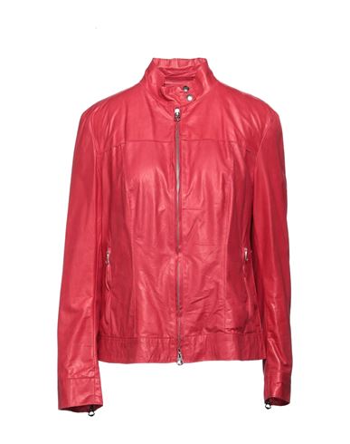 Salvatore Santoro Woman Jacket Red Size 6 Ovine Leather