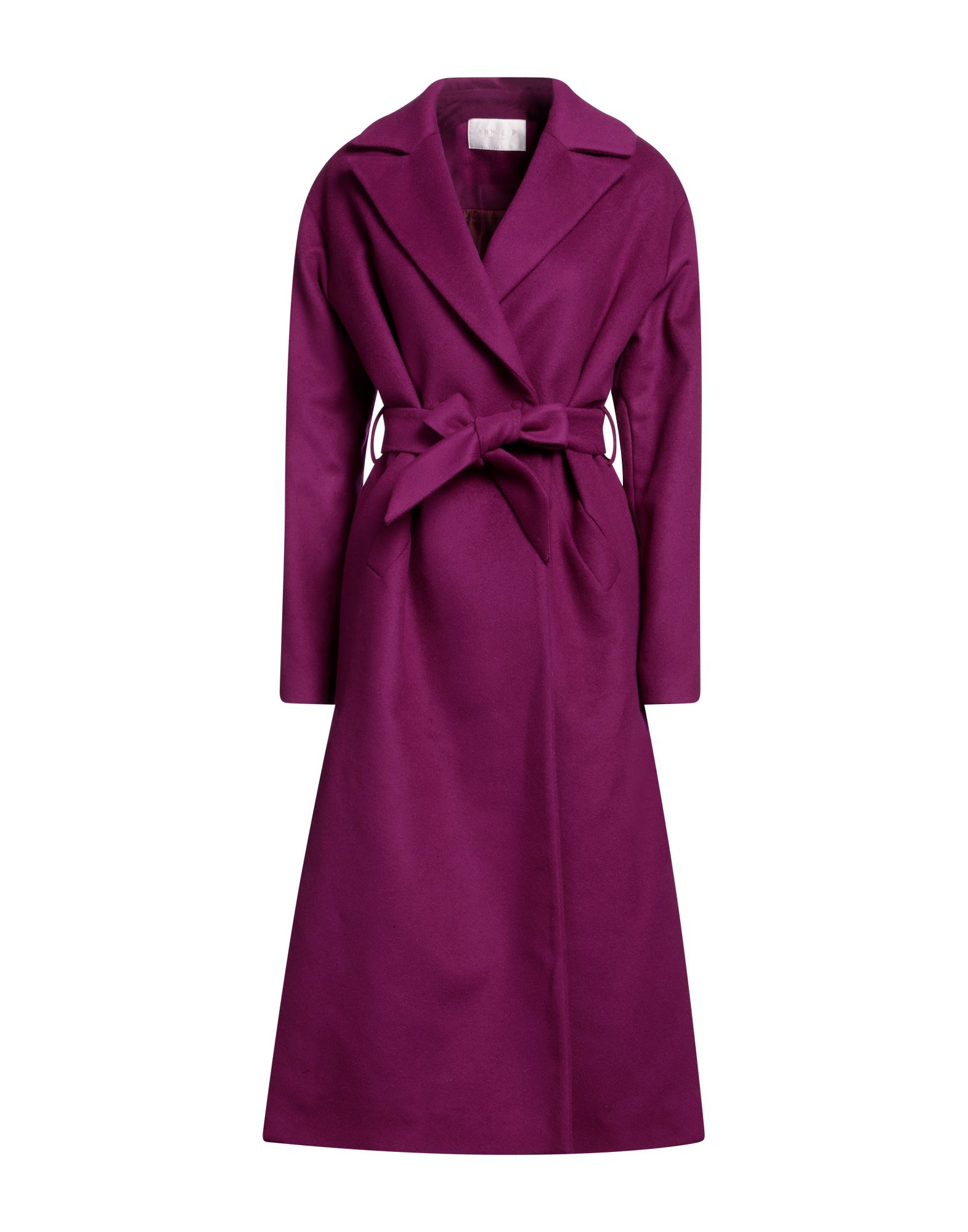 Shop Annie P . Woman Coat Mauve Size 10 Virgin Wool, Polyamide, Cashmere In Purple
