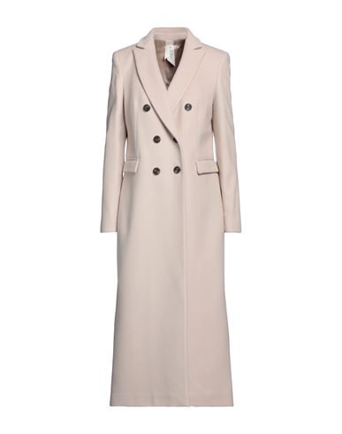 Annie P . Woman Coat Cream Size 10 Virgin Wool, Polyamide, Cashmere In White
