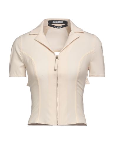 Jacquemus Woman Shirt Beige Size 2 Virgin Wool, Elastane