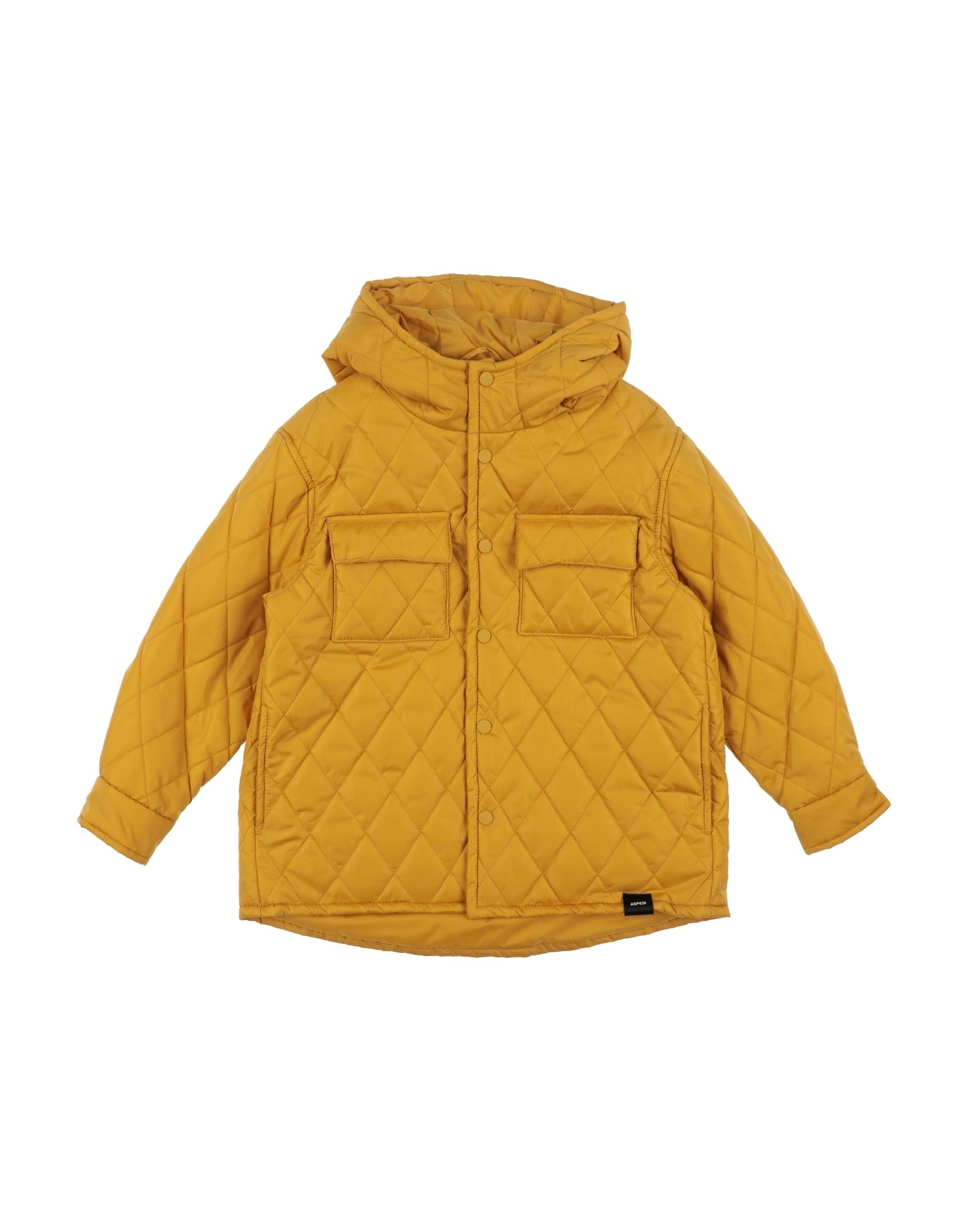 Shop Aspesi Toddler Boy Jacket Ocher Size 6 Polyamide In Yellow