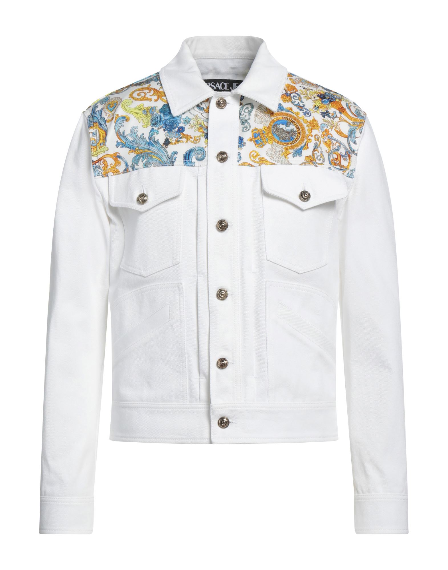 Versace Jeans Couture Denim Outerwear In White