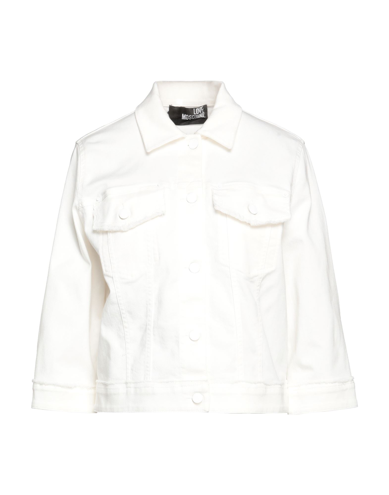 Love Moschino Denim Outerwear In White