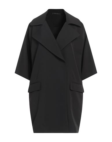 Tagliatore 02-05 Woman Overcoat Black Size 10 Polyester, Elastane