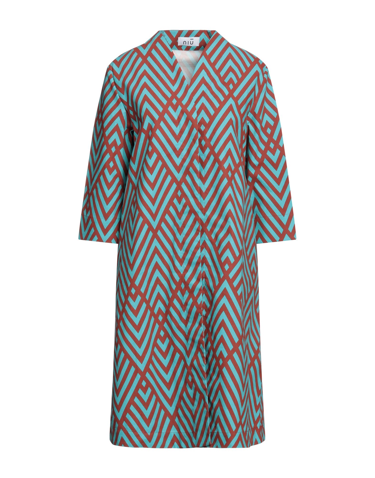 Niū Overcoats In Turquoise