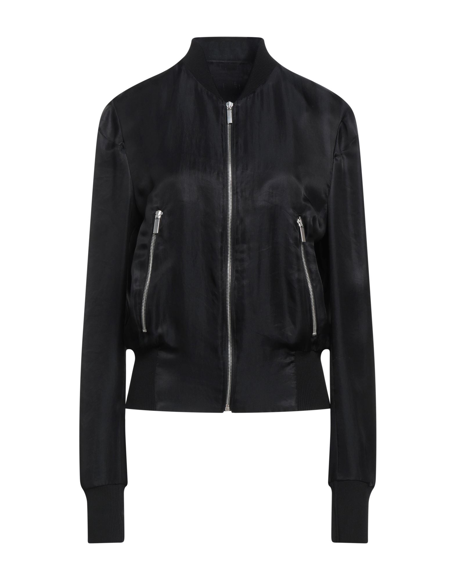 Shop Sapio Woman Jacket Black Size 14 Acetate, Silk, Viscose, Polyamide, Elastane