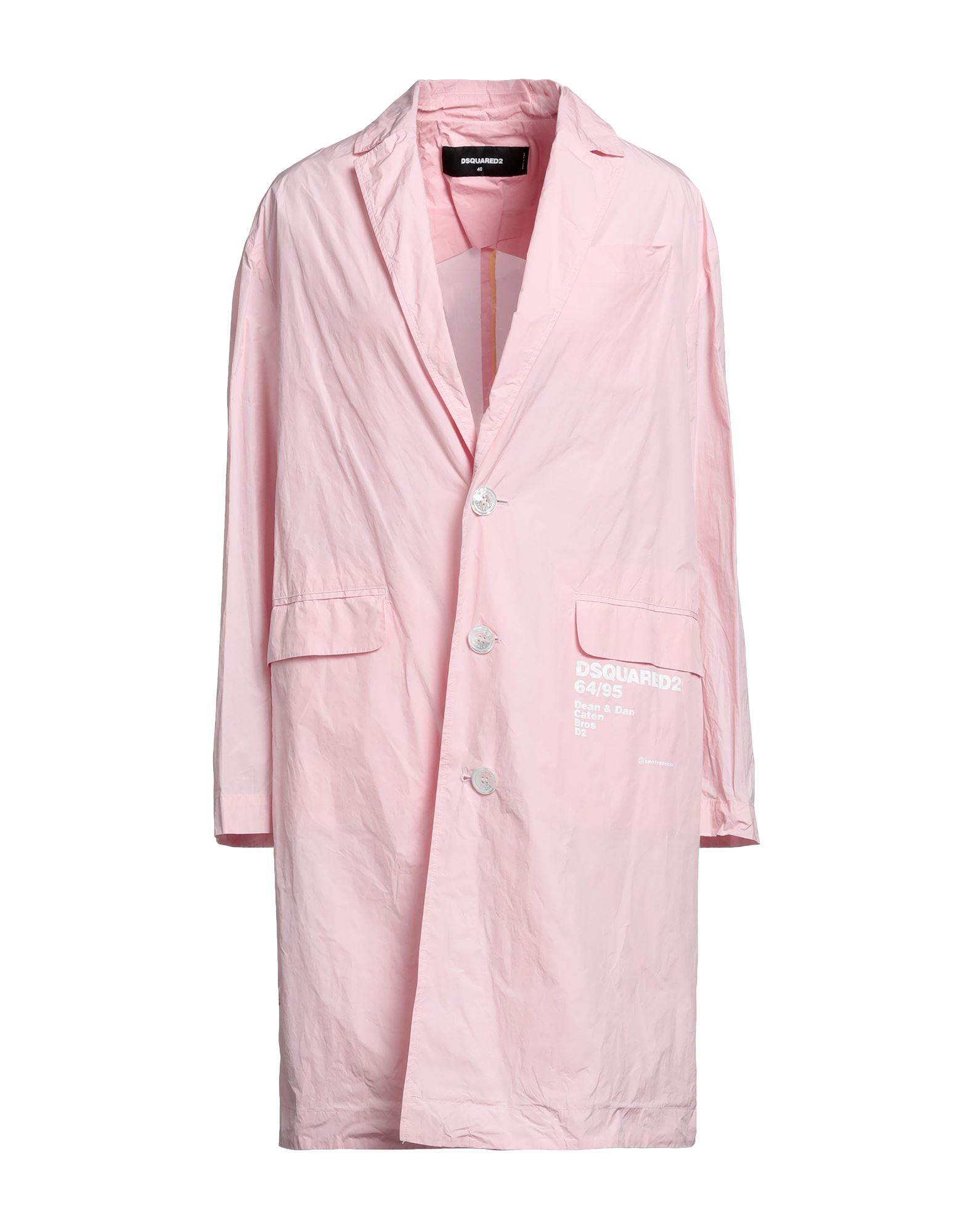 Shop Dsquared2 Woman Overcoat & Trench Coat Pink Size 4 Polyester, Polyamide
