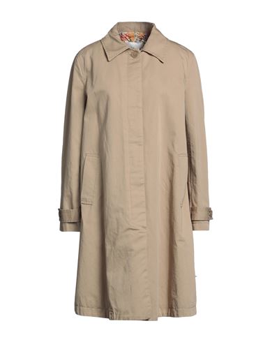 Woman Overcoat & Trench Coat Beige Size 8 Cotton, Linen