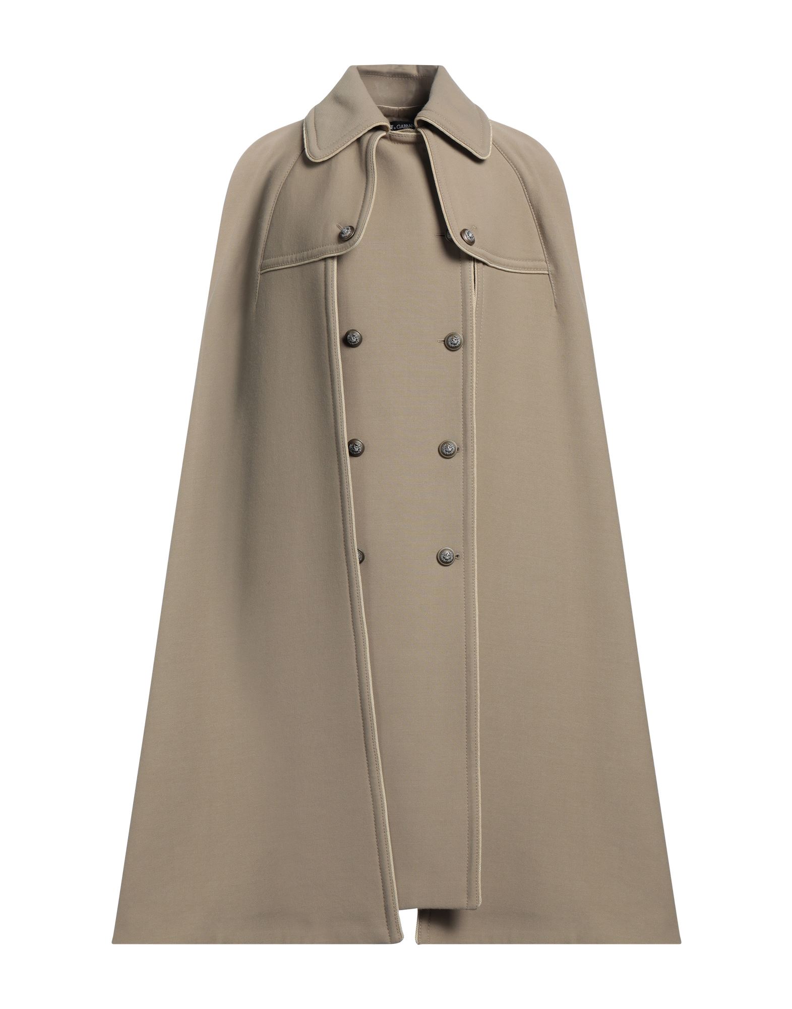 Dolce & Gabbana Woman Capes & Ponchos Sand Size 4 Virgin Wool, Polyamide In Beige