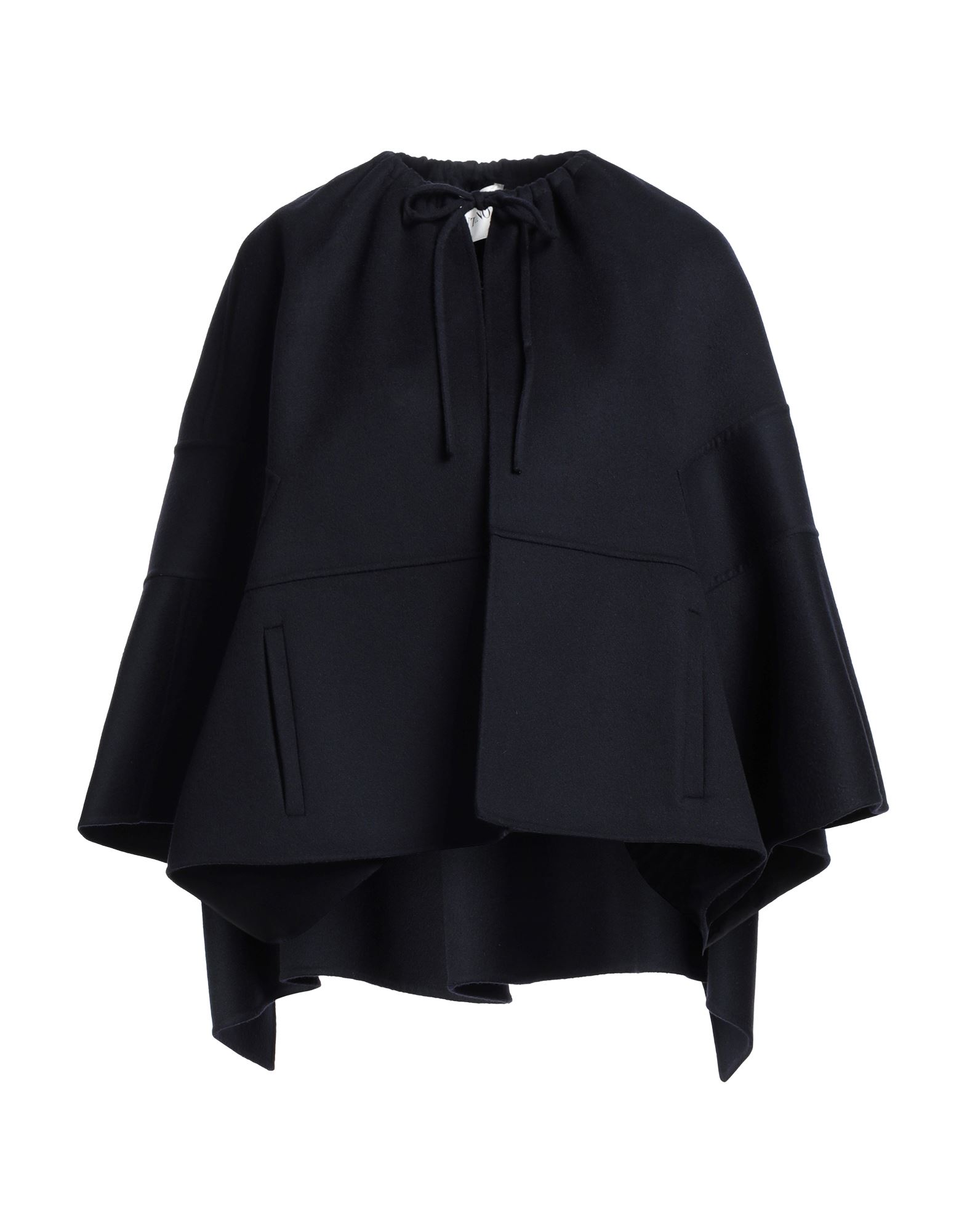 Valentino Garavani Woman Capes & Ponchos Midnight Blue Size 10 Virgin Wool, Cashmere