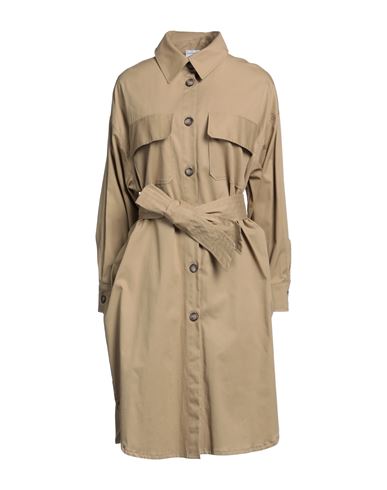 Millenovecentosettantotto Woman Overcoat Camel Size Xs Cotton, Elastane In Brown