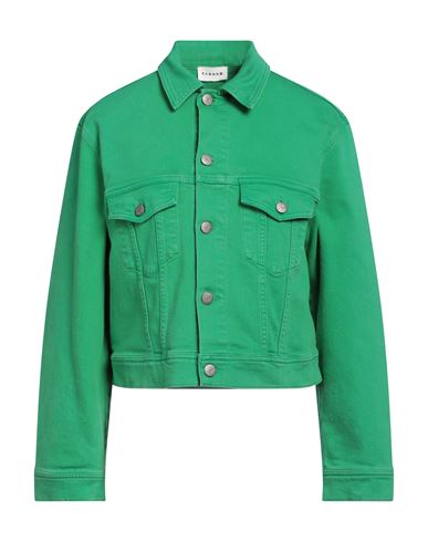 P.a.r.o.s.h P. A.r. O.s. H. Woman Denim Outerwear Green Size M Cotton, Elastane