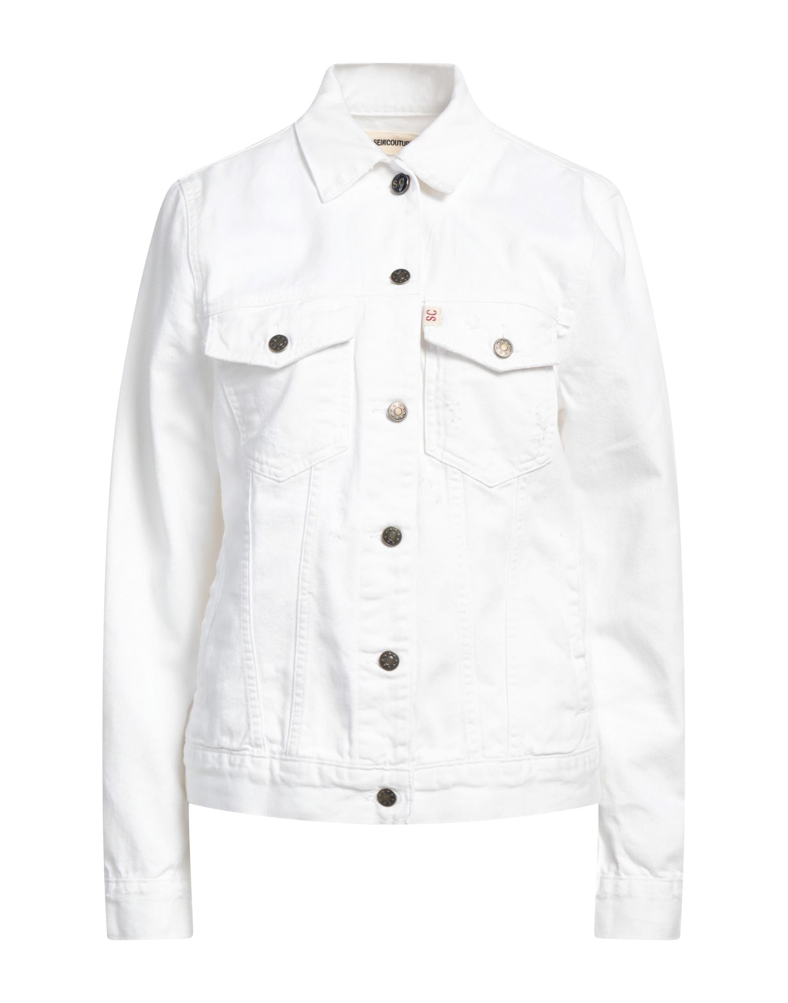 Semicouture Denim Outerwear In White