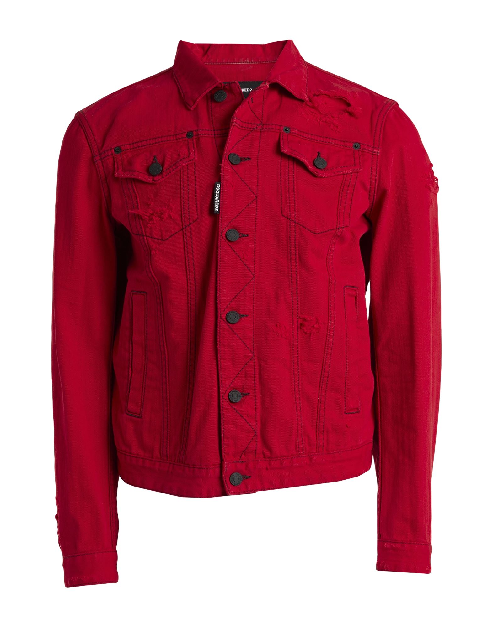 Dsquared2 Denim Outerwear In Red