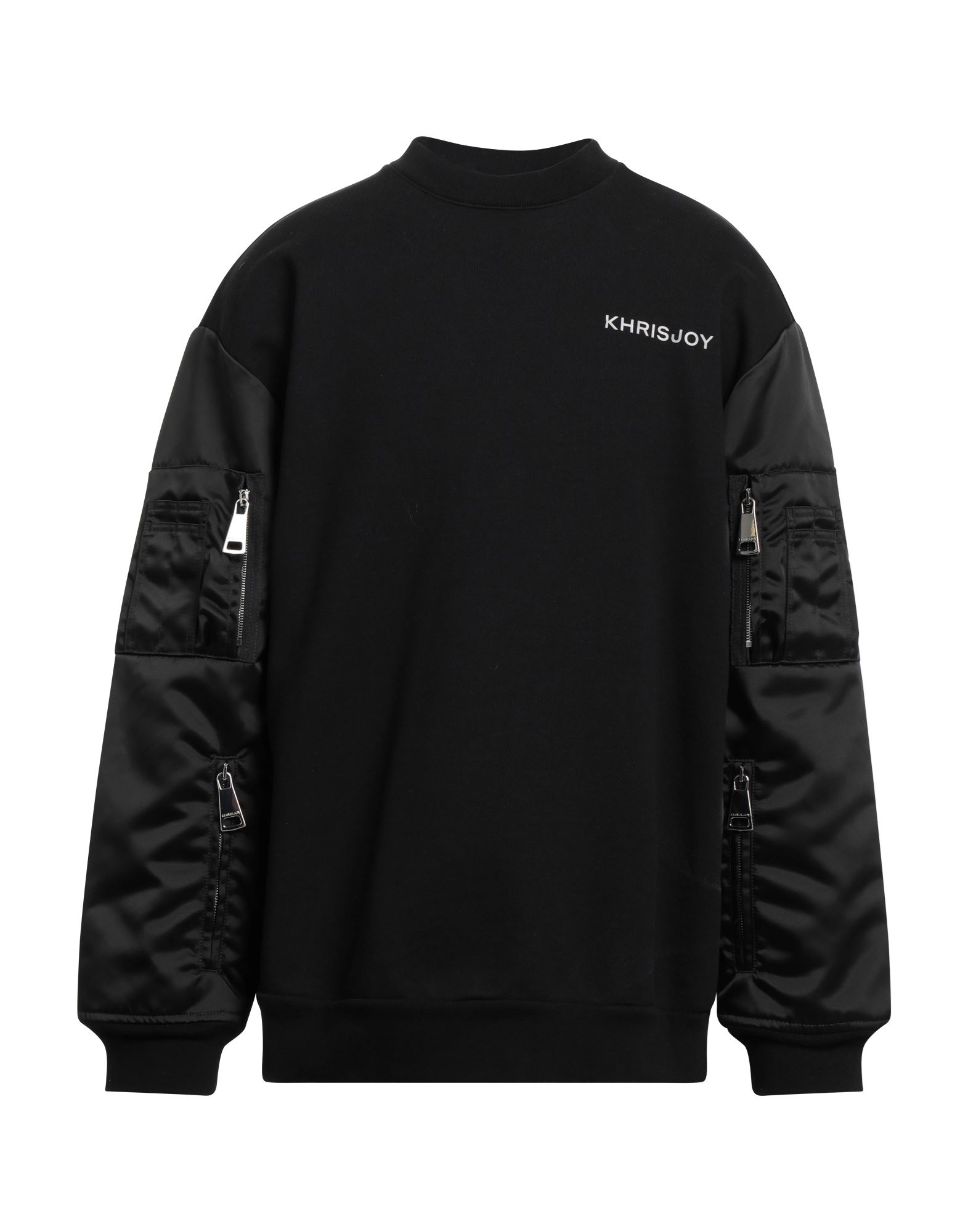 Shop Khrisjoy Man Sweatshirt Black Size 1 Cotton, Polyamide