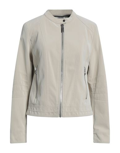 Freedomday Woman Jacket Beige Size L Viscose, Polyester, Cotton, Metallic Fiber, Polyurethane Coated