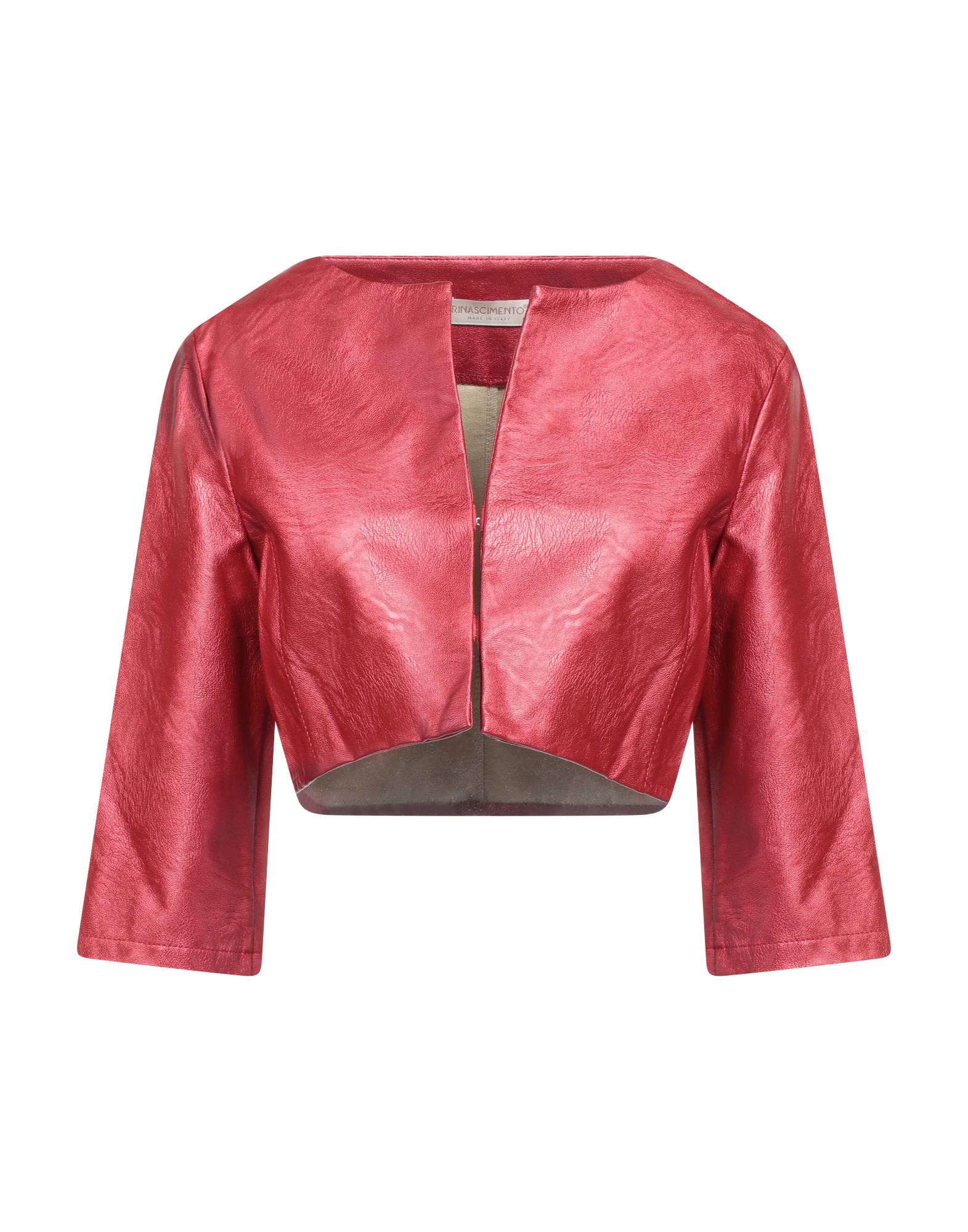 Shop Rinascimento Woman Blazer Red Size M Viscose, Polyurethane Resin