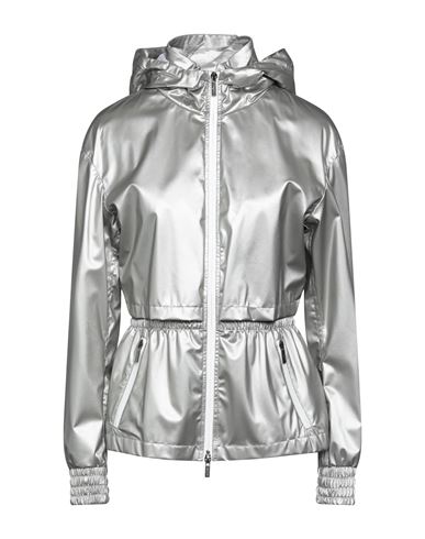 Hogan Woman Jacket Silver Size Xs Polyamide