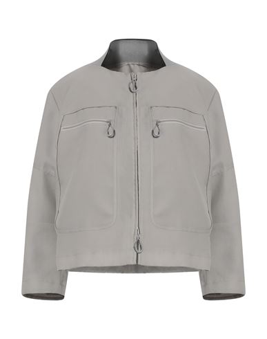 Giorgio Armani Woman Jacket Grey Size 10 Cotton, Polyester, Polyamide, Elastane