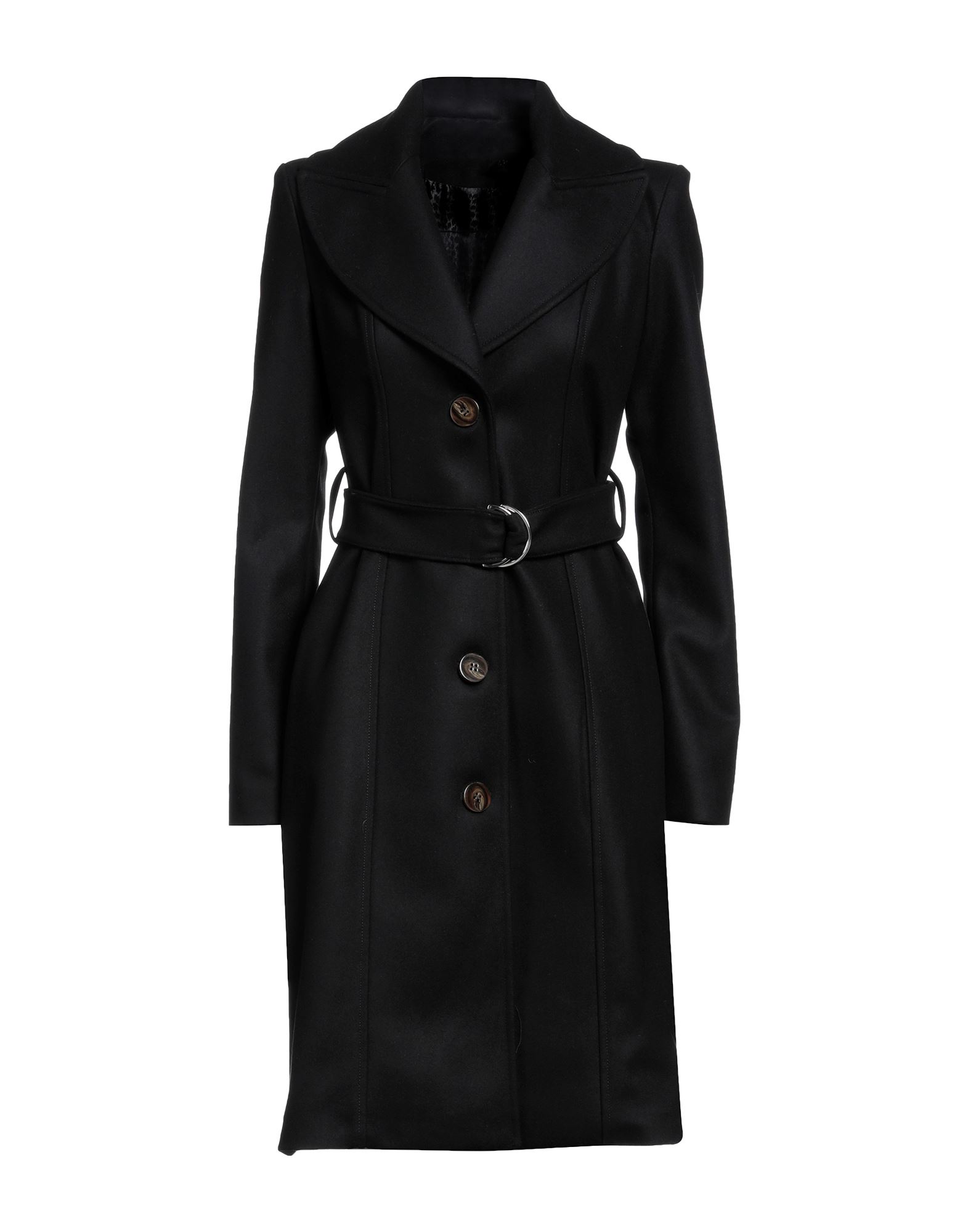 Shop Marciano Woman Coat Black Size 8 Wool, Cotton