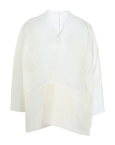 Antonelli Woman Overcoat Ivory Size 4 Silk In White