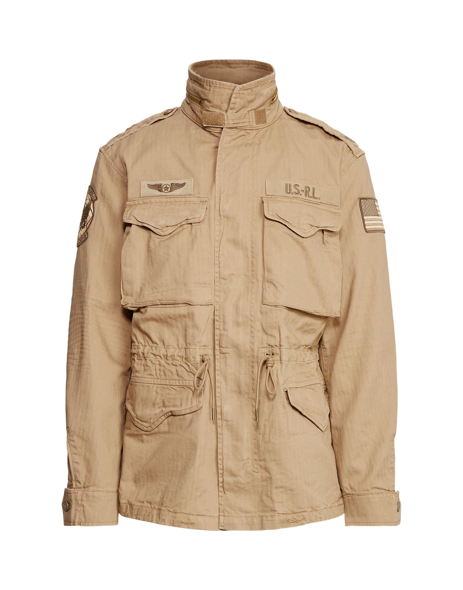 Polo Ralph Lauren The Iconic Logo-patch Jacket In Beige