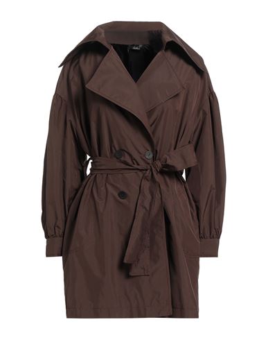Carla G. Woman Overcoat Brown Size 10 Polyester