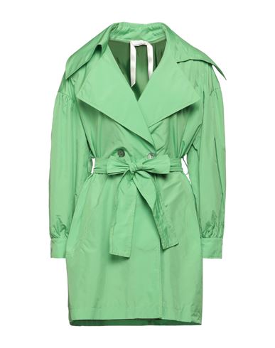 Carla G. Woman Overcoat Acid Green Size 10 Polyester