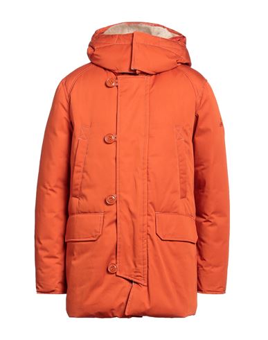 Holubar Man Down Jacket Rust Size 3 Cotton, Polyurethane In Red