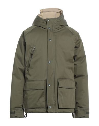 Holubar Man Down Jacket Military Green Size 5 Cotton, Polyurethane In Green