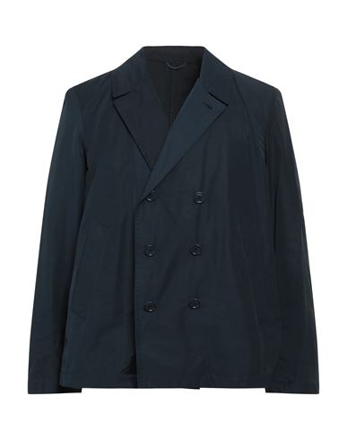 Paltò Man Overcoat Navy Blue Size 44 Polyester, Cotton