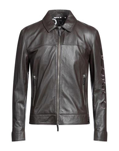 Ungaro Man Jacket Dark Brown Size 38 Soft Leather