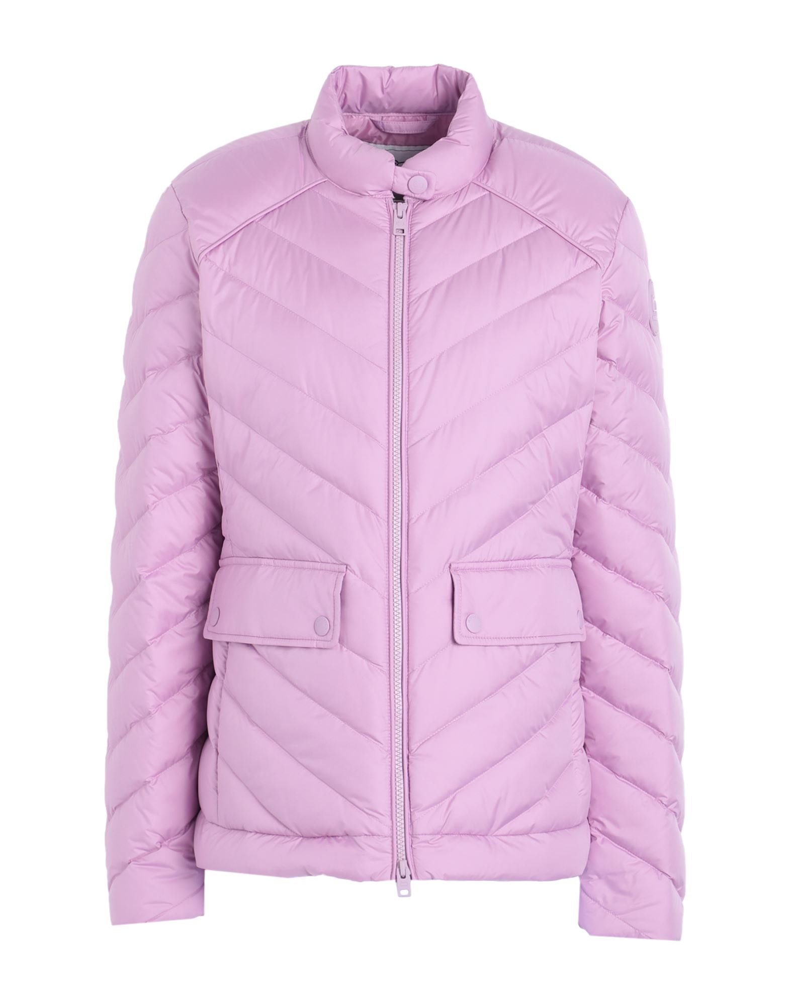 Woolrich Quilted Zipped Down Jacket In Pink