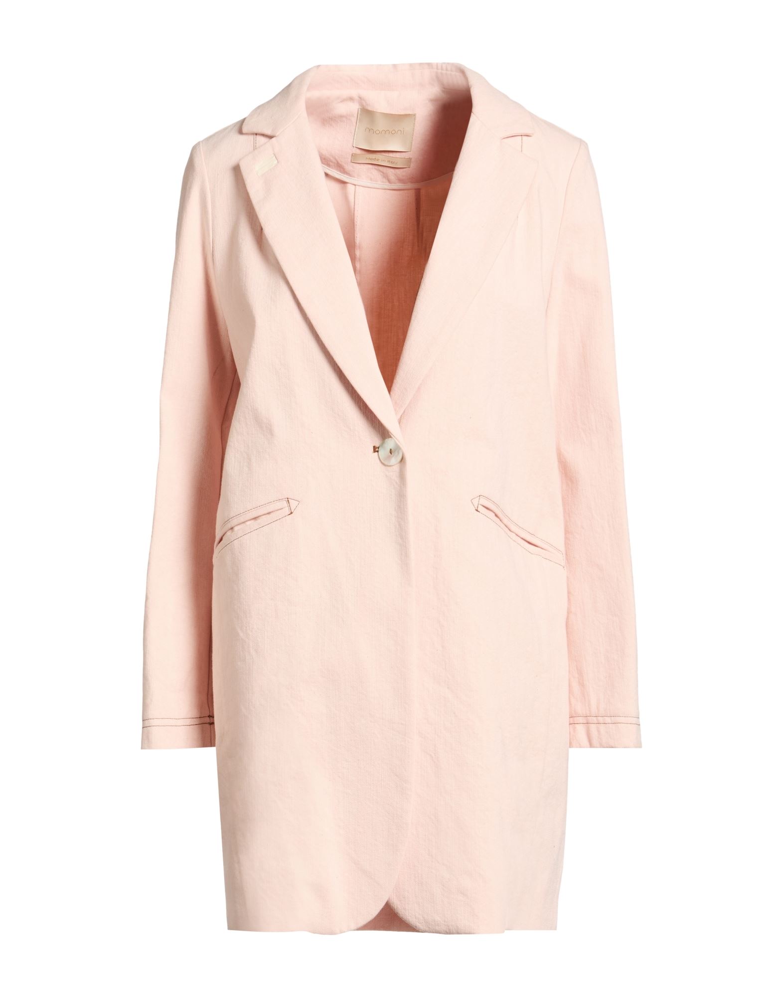 Momoní Woman Denim Outerwear Light Pink Size 8 Cotton, Polyester