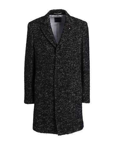 Tommy Hilfiger Man Coat Black Size 40 Wool, Acrylic, Polyester, Viscose, Polyamide